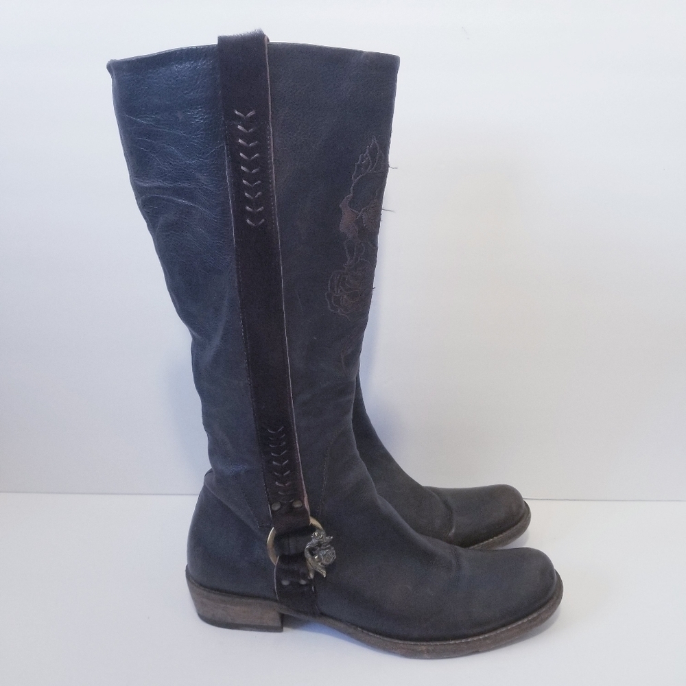 Siren by Mark Nason Knee High Boots Size 6 Brown Leather